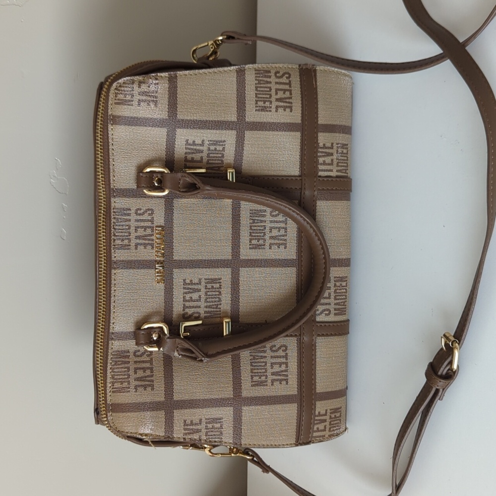 Steve Madden Brown & Tan Crossbody Bag
